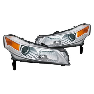 Replacement - Driver and Passenger Side Headlight Set Lens and Housing (CAPA Certified)