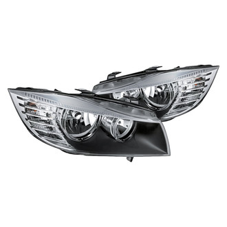 Replacement - Driver and Passenger Side Headlight Set Lens and Housing (CAPA Certified)