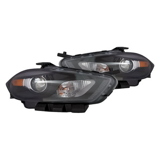 Replacement - Driver and Passenger Side Headlight Set Lens and Housing (Standard Line)