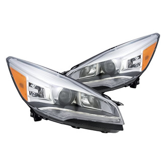 Replacement - Driver and Passenger Side Headlight Set Lens and Housing (CAPA Certified)
