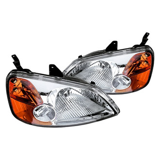 Replacement - Driver and Passenger Side Headlight Set Lens and Housing (CAPA Certified)