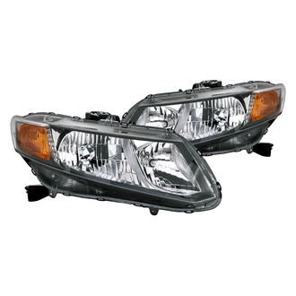 Replacement - Driver and Passenger Side Headlight Set (CAPA Certified)