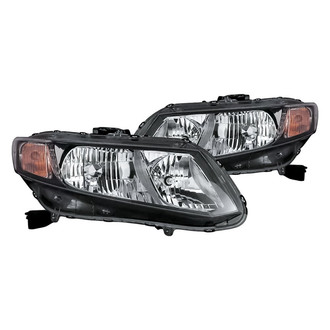 Replacement - Driver and Passenger Side Headlight Set (CAPA Certified)