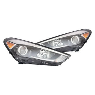 Replacement - Driver and Passenger Side Headlight Set (CAPA Certified)