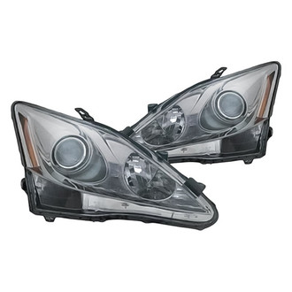 Replacement - Driver and Passenger Side Headlight Set Lens and Housing (CAPA Certified)
