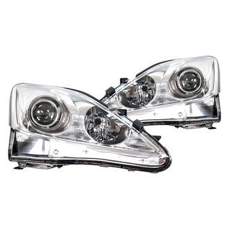 Replacement - Driver and Passenger Side Headlight Set Lens and Housing (CAPA Certified)
