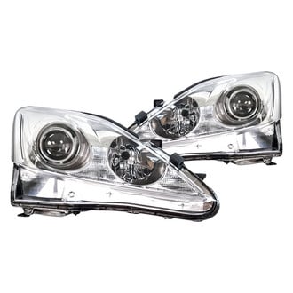 Replacement - Driver and Passenger Side Headlight Set Lens and Housing (Standard Line)