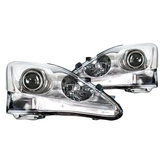 Replacement - Driver and Passenger Side Headlight Set Lens and Housing (Standard Line)