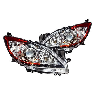 Replacement - Driver and Passenger Side Headlight Set Lens and Housing (CAPA Certified)