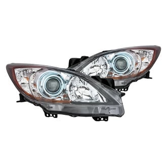 Replacement - Driver and Passenger Side Headlight Set Lens and Housing (Standard Line)