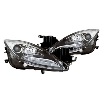 Replacement - Driver and Passenger Side Headlight Set Lens and Housing (CAPA Certified)