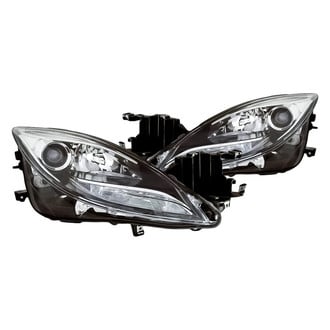 Replacement - Driver and Passenger Side Headlight Set Lens and Housing (Standard Line)