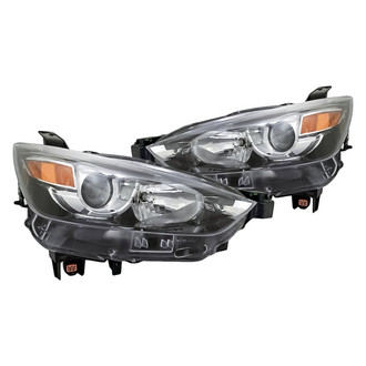 Replacement - Driver and Passenger Side Headlight Set Lens and Housing (CAPA Certified)