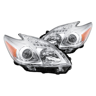 Replacement - Driver and Passenger Side Headlight Set Lens and Housing (Standard Line)