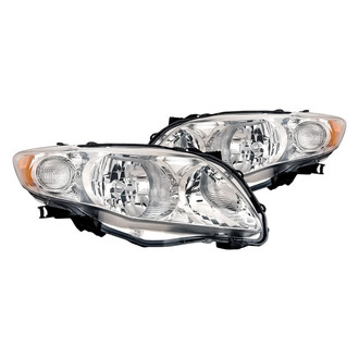 Replacement - Driver and Passenger Side Headlight Set Lens and Housing (CAPA Certified)