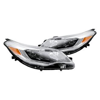 Replacement - Driver and Passenger Side Headlight Set Lens and Housing (CAPA Certified)