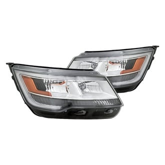 Replacement - Driver and Passenger Side Headlight Set Lens and Housing (CAPA Certified)