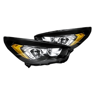 Replacement - Driver and Passenger Side Headlight Set Lens and Housing (CAPA Certified)