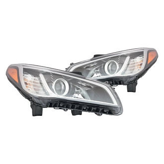 Replacement - Driver and Passenger Side Headlight Set (CAPA Certified)