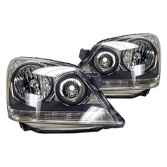 Replacement - Driver and Passenger Side Inner Headlight Set Lens and Housing (CAPA Certified)