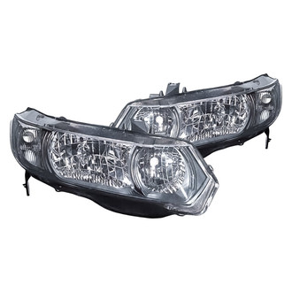 Replacement - Driver and Passenger Side Headlight Set Lens and Housing (CAPA Certified)