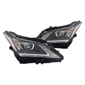 Replacement - Driver and Passenger Side Headlight Set Lens and Housing (CAPA Certified)