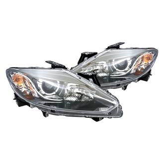 Replacement - Driver and Passenger Side Headlight Set Lens and Housing (CAPA Certified)