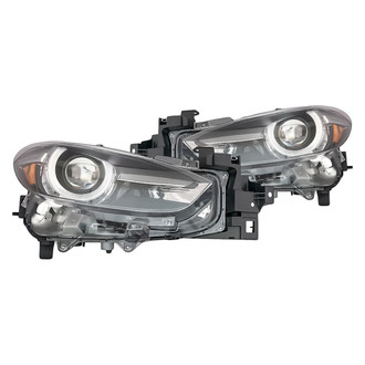 Replacement - Driver and Passenger Side Headlight Set Lens and Housing (CAPA Certified)