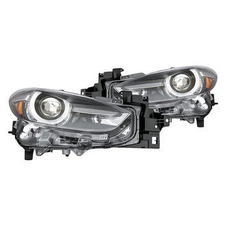 Replacement - Driver and Passenger Side Headlight Set Lens and Housing (CAPA Certified)