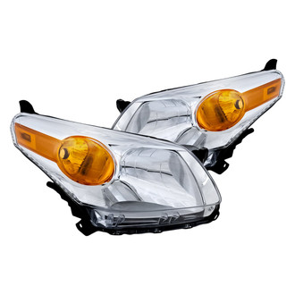 Replacement - Driver and Passenger Side Headlight Set Lens and Housing (CAPA Certified)