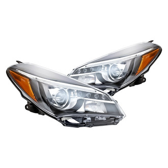 Replacement - Driver and Passenger Side Headlight Set Lens and Housing (Standard Line)
