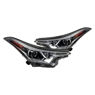 Replacement - Driver and Passenger Side Headlight Set Lens and Housing (CAPA Certified)