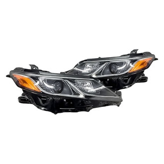 Replacement - Driver and Passenger Side Headlight Set Lens and Housing (CAPA Certified)