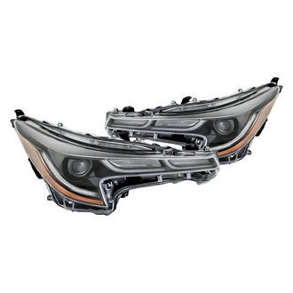 Replacement - Driver and Passenger Side Headlight Set Lens and Housing (Standard Line)
