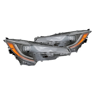 Replacement - Driver and Passenger Side Headlight Set Lens and Housing (Standard Line)