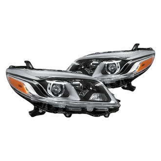 Replacement - Driver and Passenger Side Headlight Set Lens and Housing (CAPA Certified)