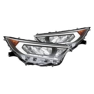 Replacement - Driver and Passenger Side Headlight Set Lens and Housing (Standard Line)