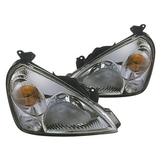 Replacement - Driver and Passenger Side Headlight Set Lens and Housing (Standard Line)