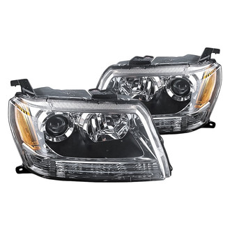 Replacement - Driver and Passenger Side Headlight Set Lens and Housing (CAPA Certified)