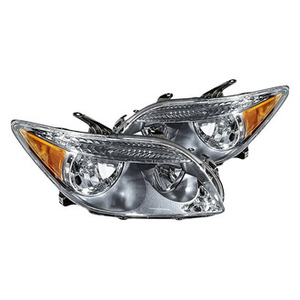 Replacement - Driver and Passenger Side Headlight Set Lens and Housing (Standard Line)