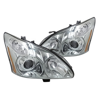 Replacement - Driver and Passenger Side Headlight Set Lens and Housing (Standard Line)