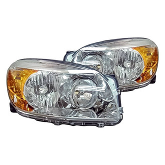 Replacement - Driver and Passenger Side Headlight Set Lens and Housing (Standard Line)