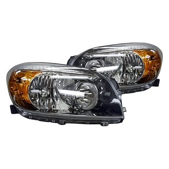 Replacement - Driver and Passenger Side Headlight Set Lens and Housing (Standard Line)