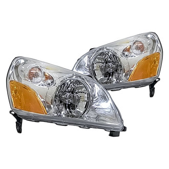 Replacement - Driver and Passenger Side Headlight Set Lens and Housing (Standard Line)