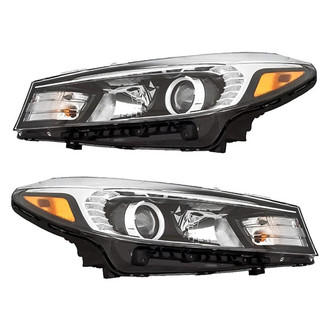 Replacement - Driver and Passenger Side Headlight Set (CAPA Certified)