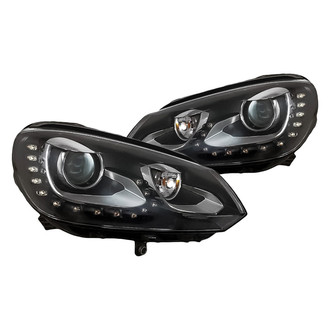 Replacement - Driver and Passenger Side Headlight Set Lens and Housing (Standard Line)
