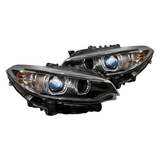 Replacement - Driver and Passenger Side Headlight Set Lens and Housing (Standard Line)