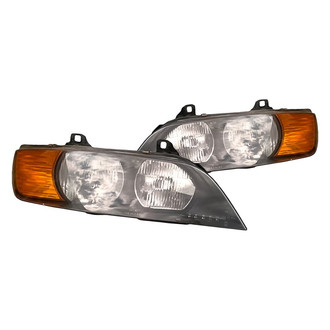 Replacement - Driver and Passenger Side Headlight Set Lens and Housing (Standard Line)