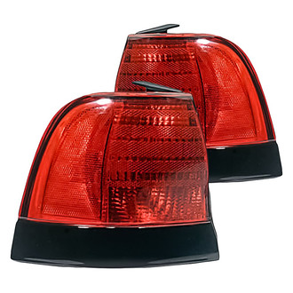 Replacement - Driver and Passenger Side Tail Light Lens and Housing Set (Standard Line)