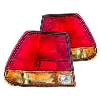 Replacement - Driver and Passenger Side Tail Light Lens and Housing Set (Standard Line)